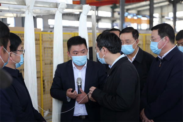 2020年4月14日辽宁省副省长张立林莅临辽宁J9集团环保工业园